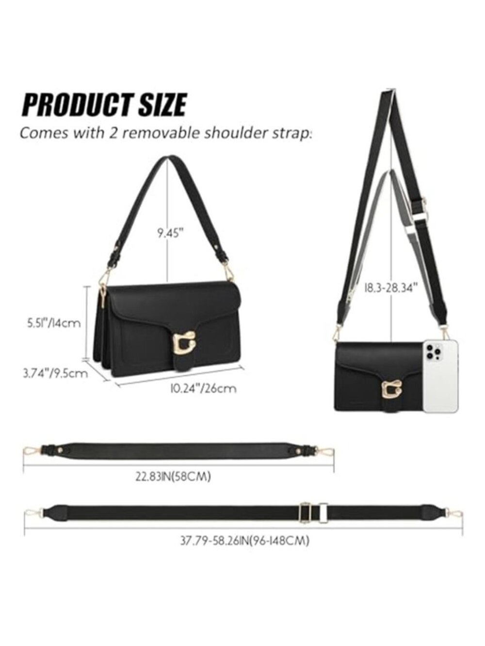 Crossbody Bag for Women Small - Leather Cross Body Shoulder Bags - Picture 4 of 7